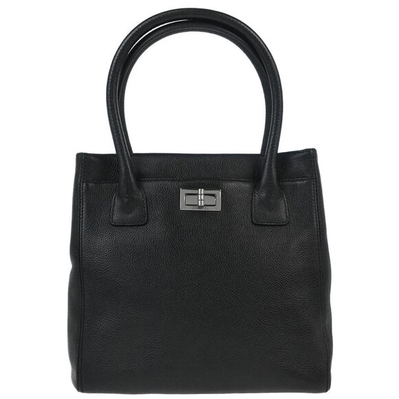 Chanel Black Calfskin Mademoiselle Lock Tote Handbag - Picture 1 of 10